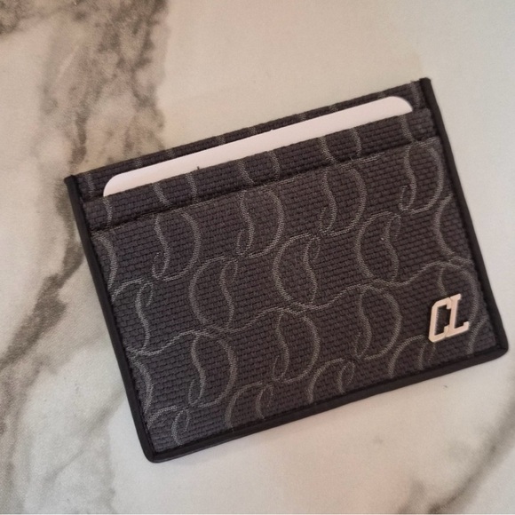 Christian Louboutin Black and Gray Card Holder - Picture 3 of 3